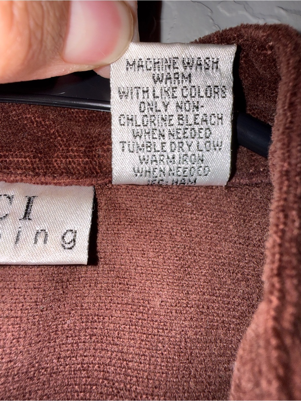 BCI Clothing Brown Corduroy Embroidered Rhinestone Zip Jacket Size M - Picture 4 of 4